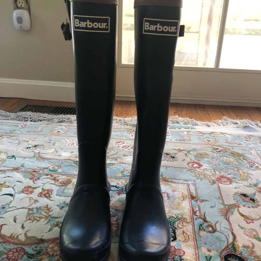 Barbour Navy Tall Rain Boot